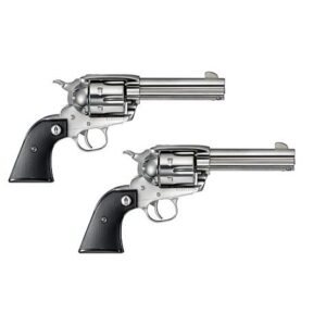 Ruger Vaquero SASS Revolver Set (Must Be Ordered in Pairs) .357 Mag 6rd Capacity 4.62" Barrel Stainless Steel Finiish