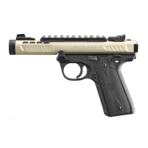 Ruger Mark IV 22/45 Lite Handgun .22 LR 10rd Magazines(2) 5.5" Threaded Barrel Champagne Finish