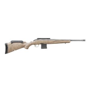 Ruger American Gen II Ranch Left Handed Rifle 5.56mm 10rd Magazine 16.1" Fluted Threaded Barrel FDE Splatter Stock