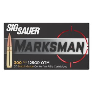 Sig Sauer Elite Supersonic Performance Match Rifle Ammunition .300 AAC Blackout 125 gr OTM 2200 fps 20/ct