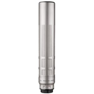 Dead Air Nomax 33 Silencer .33 Cal - Silver w/Xemax Adapter & 5/8-24 Muzzle Brake