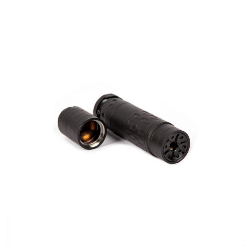 SilencerCo Omega 36M Rifle Suppressor 5.7x28mm to 9mm Luger/ 5.56 NATO to .338 LPM Stainless Steel/Titanium