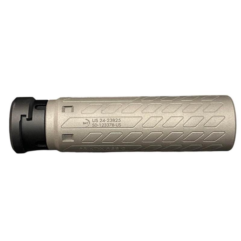 B&T SQD9 Print-X RBS Compact Quick Detach Suppressor 9mm Luger 1.73" Dia 8.11" Length 718 Inconel Grey