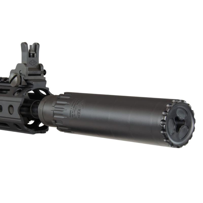 YHM Turbo T3 Suppressor with QD Flash Hider 5.56mm Stainless Steel/Cobalt 1/2x28