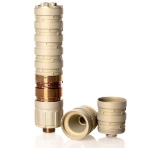 Q Erector 9 Suppressor 9mm Luger 8.7" with 1/2-28 Piston Tan